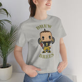 Drew Brees New Orleans Saints Throwback, Soft Cotton Bella and Canvas Short Sleeve Tee shirt