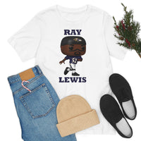 Ray Lewis Baltimore Ravens, Soft Cotton Bella and Canvas Short Sleeve Tee shirt