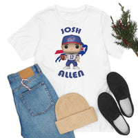 Josh Allen Buffalo Bills, Soft Cotton Bella and Canvas Short Sleeve Tee shirt