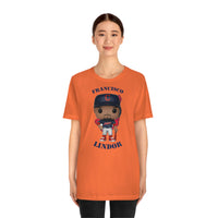 Francisco Lindor Cleveland Indians, Soft Cotton Bella and Canvas Short Sleeve Tee shirt
