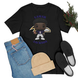 Lemar Jackson Baltimore Ravens, Soft Cotton Bella and Canvas Short Sleeve Tee shirt