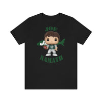 Joe Namath New York Jets, Soft Cotton Bella and Canvas Short Sleeve Tee shirt