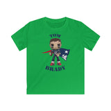 Tom Brady New England Patriots (Large), Kids Gildan Softstyle Tee Shirt