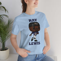 Ray Lewis Baltimore Ravens, Soft Cotton Bella and Canvas Short Sleeve Tee shirt