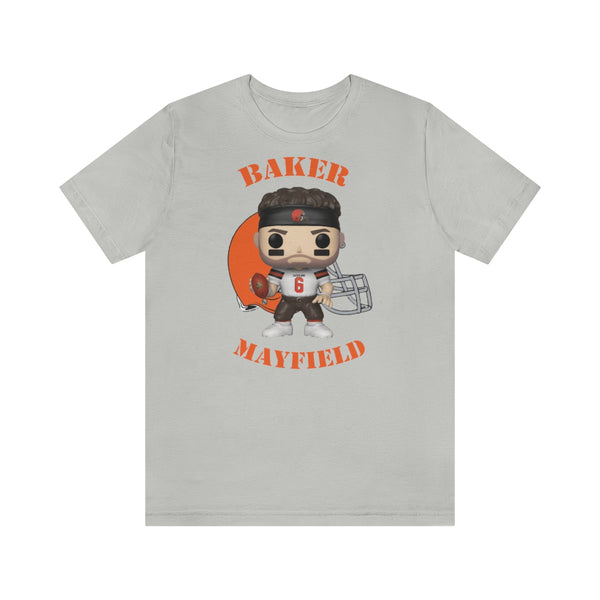 Baker Mayfield Cleveland Browns, Soft Cotton Bella and Canvas Short Sleeve Tee shirt