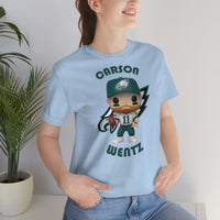 Carson Wentz Philadelphia Eagles (White Jersey), Soft Cotton Bella and Canvas Short Sleeve Tee shirt
