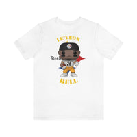 Leveon Bell Pittsburgh Steelers, Soft Cotton Bella and Canvas Short Sleeve Tee shirt