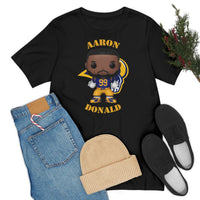Aaron Donald L.A Rams, Soft Cotton Bella and Canvas Short Sleeve Tee shirt