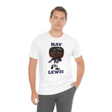 Ray Lewis Baltimore Ravens, Soft Cotton Bella and Canvas Short Sleeve Tee shirt
