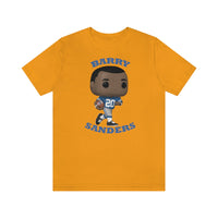 Barry Sanders Detroit Lions, Soft Cotton Bella and Canvas Short Sleeve Tee shirt