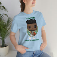 Giannis Antetokounmpo Milwaukee Bucks , Soft Cotton Bella and Canvas Short Sleeve Tee shirt