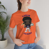 Lemar Jackson Baltimore Ravens, Soft Cotton Bella and Canvas Short Sleeve Tee shirt