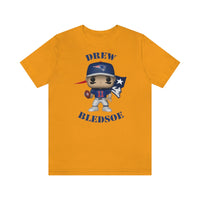 Drew Bledsoe New England Patriots, Soft Cotton Bella and Canvas Short Sleeve Tee shirt