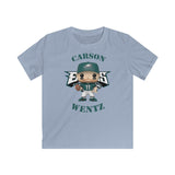Carson Wentz Philadelphia Eagles Green Jersey, Kids Gildan Softstyle Tee Shirt