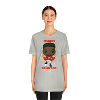 Marcus Rashford Manchester United, Soft Cotton Bella and Canvas Short Sleeve Tee shirt