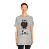 Ray Lewis Baltimore Ravens, Soft Cotton Bella and Canvas Short Sleeve Tee shirt