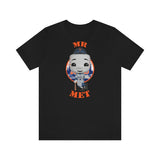 Mr Met New York Mets, Soft Cotton Bella and Canvas Short Sleeve Tee shirt