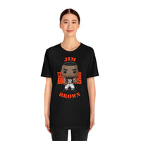 Jim Brown Cleveland Browns, Soft Cotton Bella and Canvas Short Sleeve Tee shirt