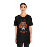 Jim Brown Cleveland Browns, Soft Cotton Bella and Canvas Short Sleeve Tee shirt