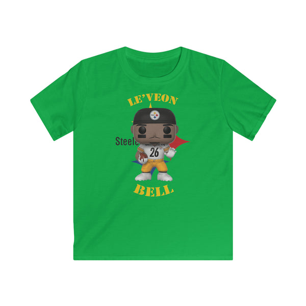 Leveon Bell Pittsburgh Steelers, Kids Gildan Softstyle Tee Shirt