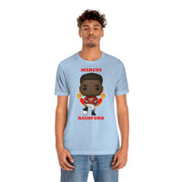 Marcus Rashford Manchester United, Soft Cotton Bella and Canvas Short Sleeve Tee shirt