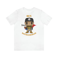 Ben Roethlisberger Pittsburgh Steelers Throwback, Soft Cotton Bella and Canvas Short Sleeve Tee shirt