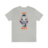 Mr Met New York Mets, Soft Cotton Bella and Canvas Short Sleeve Tee shirt