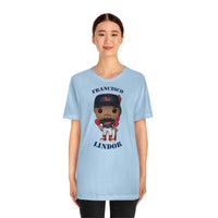 Francisco Lindor Cleveland Indians, Soft Cotton Bella and Canvas Short Sleeve Tee shirt