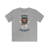 Zeke Elliott Dallas Cowboys (Throwback), Kids Gildan Softstyle Tee Shirt