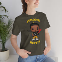 Jerome Bettis Pittsburgh Steelers, Soft Cotton Bella and Canvas Short Sleeve Tee shirt