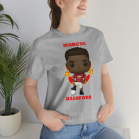 Marcus Rashford Manchester United, Soft Cotton Bella and Canvas Short Sleeve Tee shirt