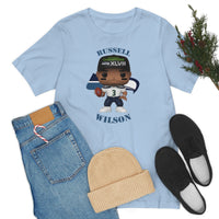Russell Wilson Seattle Seahawks, Soft Cotton Bella and Canvas Short Sleeve Tee shirt