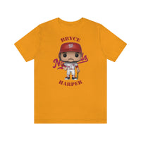 Bryce Harper Washington Nationals, Soft Cotton Bella and Canvas Short Sleeve Tee shirt