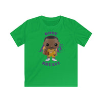 Kobe Bryant L.A Lakers (Yellow), Kids Gildan Softstyle Tee Shirt