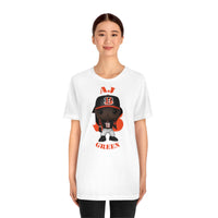 A.J Green Cincinnati Bengals, Soft Cotton Bella and Canvas Short Sleeve Tee shirt