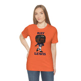 Ray Lewis Baltimore Ravens, Soft Cotton Bella and Canvas Short Sleeve Tee shirt