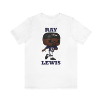 Ray Lewis Baltimore Ravens, Soft Cotton Bella and Canvas Short Sleeve Tee shirt