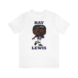 Ray Lewis Baltimore Ravens, Soft Cotton Bella and Canvas Short Sleeve Tee shirt