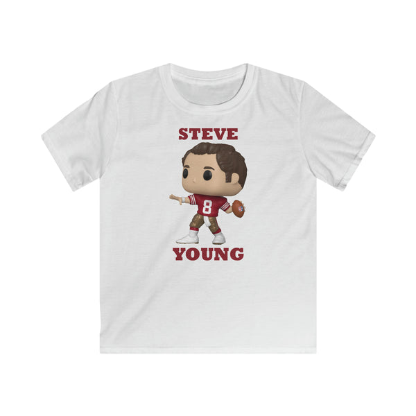 Steve Young San Francisco 49ers, Kids Gildan Softstyle Tee Shirt