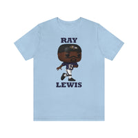Ray Lewis Baltimore Ravens, Soft Cotton Bella and Canvas Short Sleeve Tee shirt