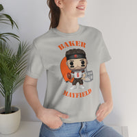 Baker Mayfield Cleveland Browns, Soft Cotton Bella and Canvas Short Sleeve Tee shirt