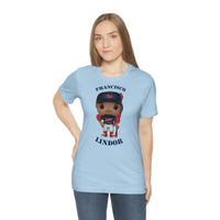 Francisco Lindor Cleveland Indians, Soft Cotton Bella and Canvas Short Sleeve Tee shirt