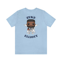 Zeke Elliott Dallas Cowboys (Throwback), Soft Cotton Bella and Canvas Short Sleeve Tee shirt