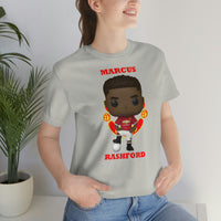 Marcus Rashford Manchester United, Soft Cotton Bella and Canvas Short Sleeve Tee shirt