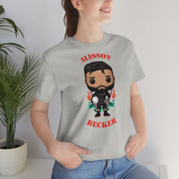 Alisson Becker Liverpool, Soft Cotton Bella and Canvas Short Sleeve Tee shirt
