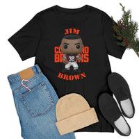 Jim Brown Cleveland Browns, Soft Cotton Bella and Canvas Short Sleeve Tee shirt