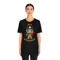 Ben Roethlisberger Pittsburgh Steelers Throwback, Soft Cotton Bella and Canvas Short Sleeve Tee shirt