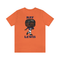 Ray Lewis Baltimore Ravens, Soft Cotton Bella and Canvas Short Sleeve Tee shirt