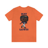 Ray Lewis Baltimore Ravens, Soft Cotton Bella and Canvas Short Sleeve Tee shirt