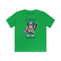 Carson Wentz Philadelphia Eagles White Jersey, Kids Gildan Softstyle Tee Shirt